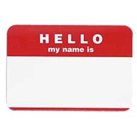C-Line Products C-Line Products- Inc. CLI92234 Hello My Name Is Badge- 3-.50in.x2-.25in.- Red CLI92234